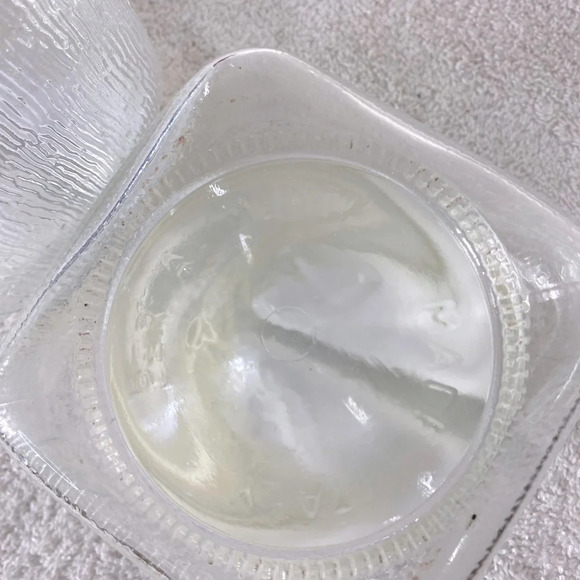 Vintage Glass Canister  Set With Borgonovo Italy Plastic Lids - Picture 9 of 11